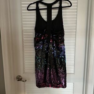 VENUS Black and Multicolor Sequin Dress